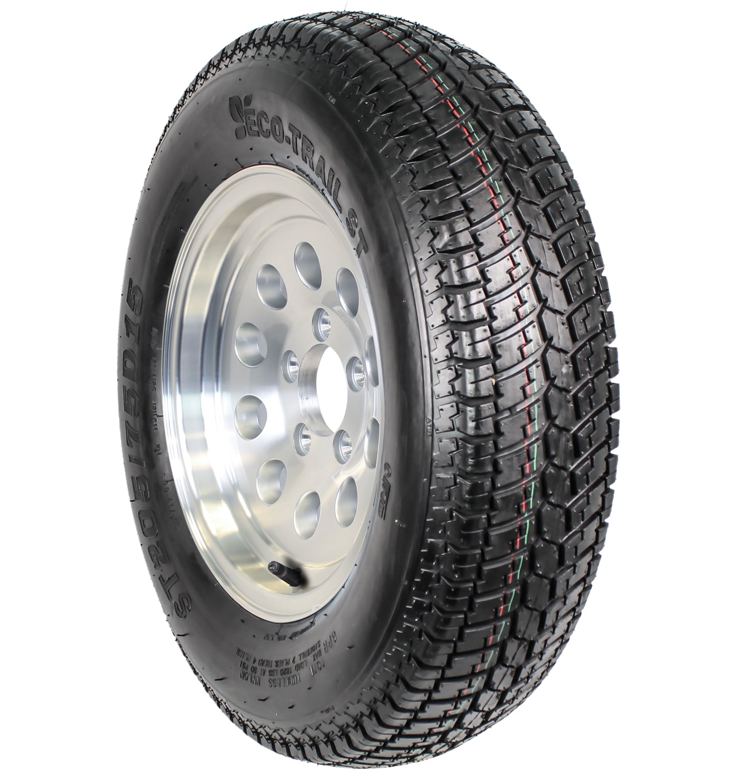 eCustomrim Trailer Tire On Rim ST205/75D15 15" 5 Lug LRC Aluminum Modular Wheel