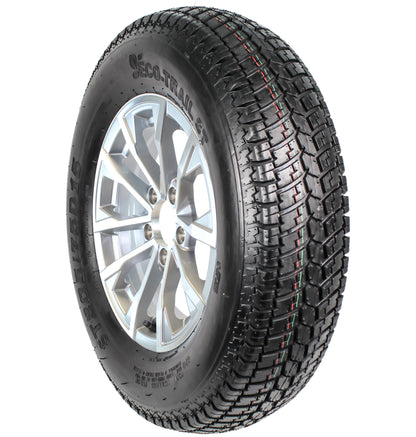 eCustomrim Trailer Tire Rim ST205/75D15 15" 5 Lug LRC Silver Aluminum Edge Wheel