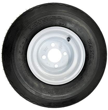 Two Golf Cart Tires On Rims 18 X 8.5 X 8 18-850-8 18X8.50-8 White 4 Lug 18 in.