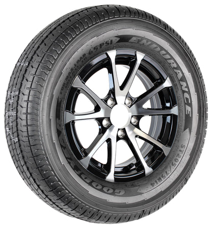 Goodyear Trailer Tire Endurance ST205/75R14 LRD Black Avalanche Aluminum Rim 5L