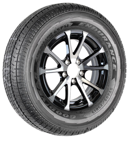 Goodyear Trailer Tire Endurance ST205/75R15 205/75R15 LRD Black Aluminum 5 Lug