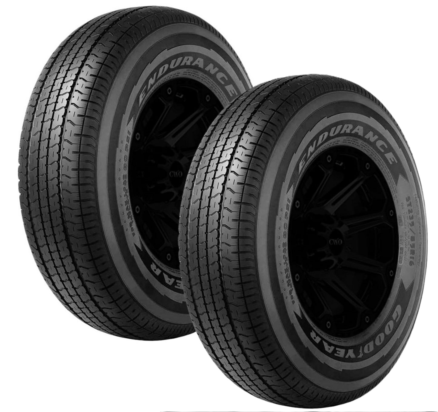 2-Pack Goodyear Trailer Tire Endurance ST235/80R16 235/80R16 Load Range E BSW