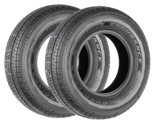 2-Pk Goodyear Endurance Trailer Tire ST205/75R14 LRD 2040 Lb. 65PSI OD-26.14