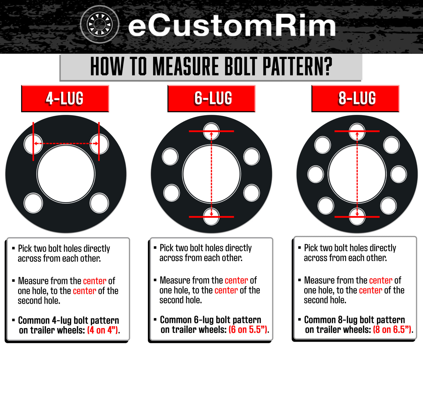 eCustomrim Aluminum Trailer Wheel 16X6 16 Inch Evolution 6 Lug On 5.5" Rim