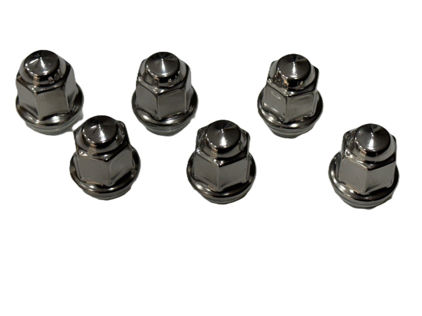 Trailer Wheel Lug and Cap Set Stainless Steel Hub Cover 6 SS Lugs 3.75" Center