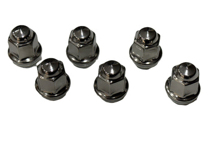 Trailer Wheel Lug and Cap Set Stainless Steel Hub Cover 6 SS Lugs 3.75" Center
