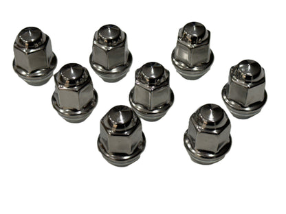 4-Pack Trailer Wheel Lug Cap Sets Stainless Hub Cover 32 Capped Nuts 4.90 Center