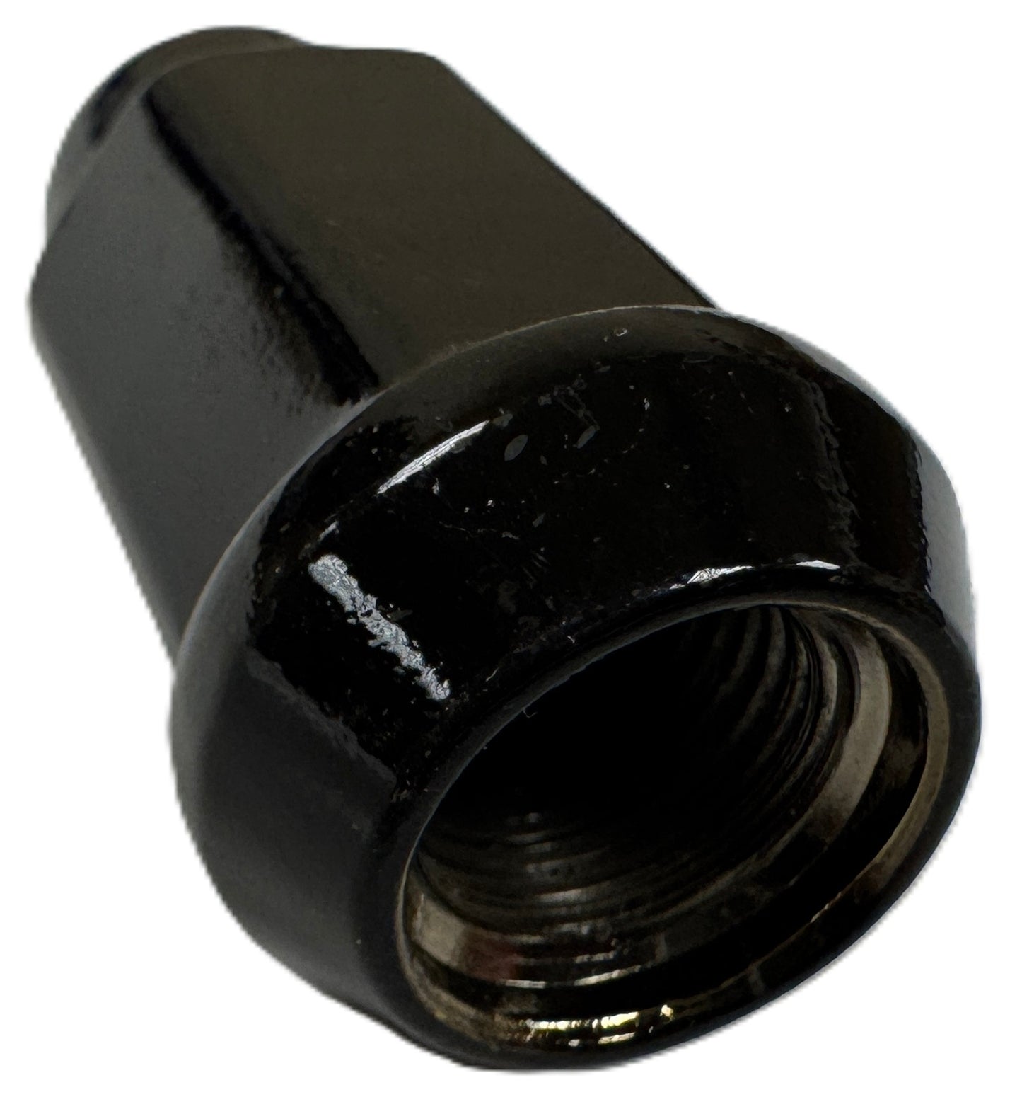 4-Pk Trailer Wheel Black Cap and Lug Set With 24 Painted Lugs 3.75 Inch Center