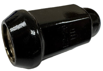 2-Pk Trailer Wheel Black Cap and Lug Set With 12 Painted Lugs 3.75 Inch Center