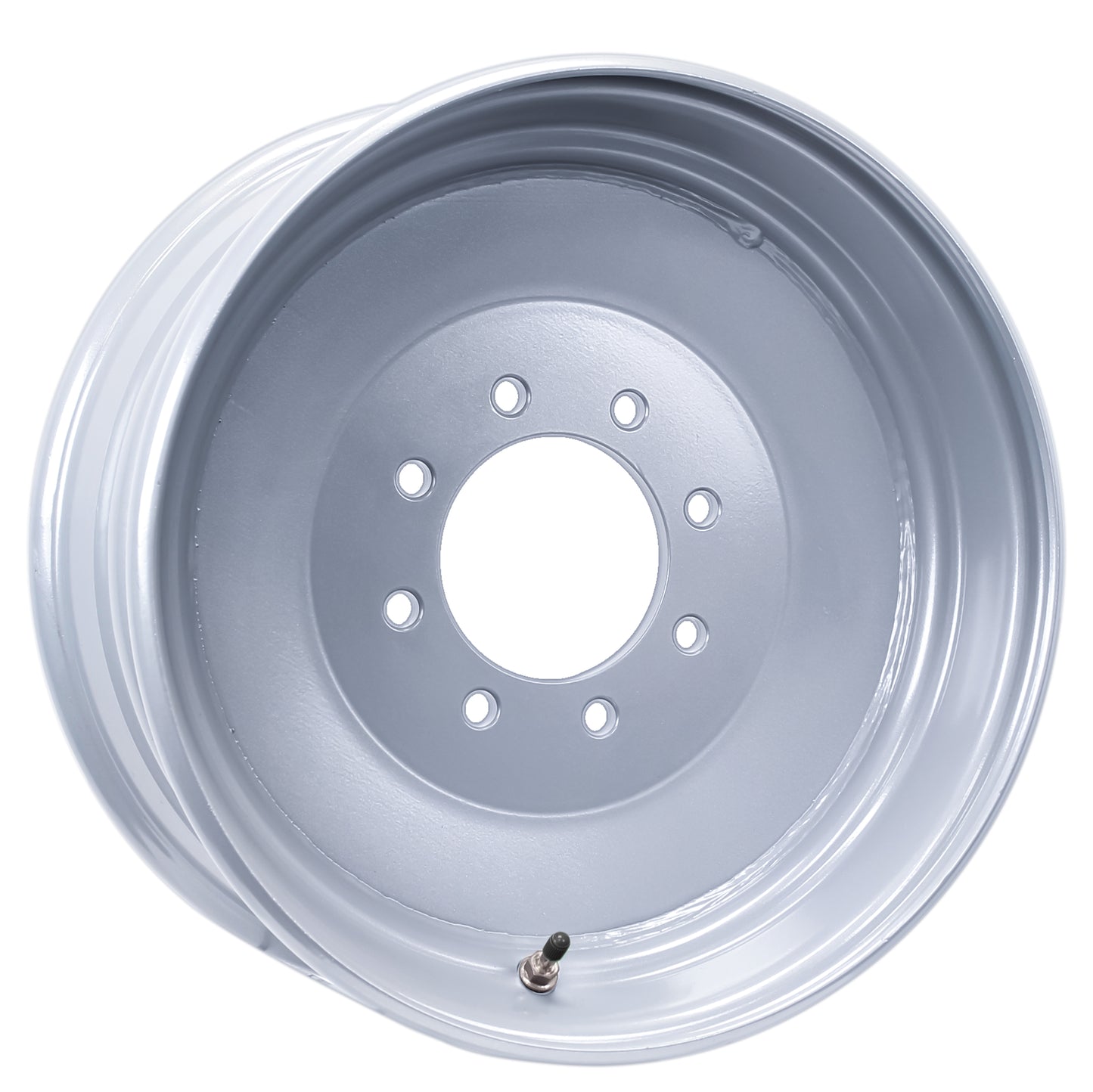 eCustomrim Trailer Wheel 17.5X6.75 Hub Centric 8 Lug 8-6.5 Silver Solid Rim