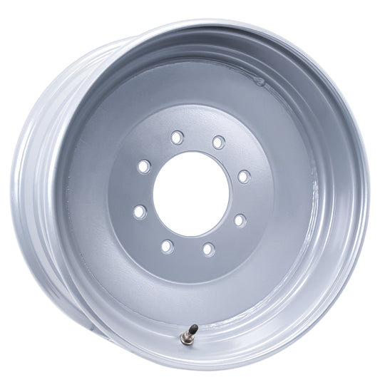 eCustomrim Trailer Wheel 17.5X6.75 Hub Centric 8 Lug 8-6.5 Silver Solid Rim