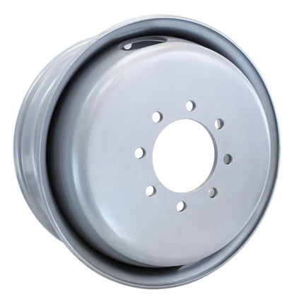 eCustomrim Trailer Wheel 17.5X6.75 Hub Centric 8 Lug 8-6.5 Silver Dual 6200# Rim