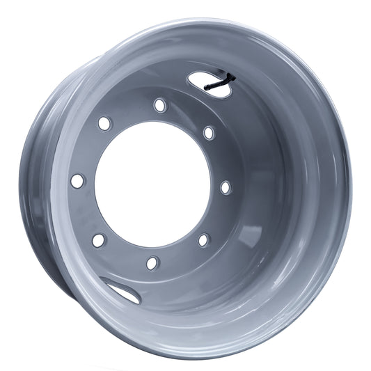 eCustomrim Trailer Wheel 17.5X6.75 Hub Centric 8 Lug 275mm Center Silver Dual