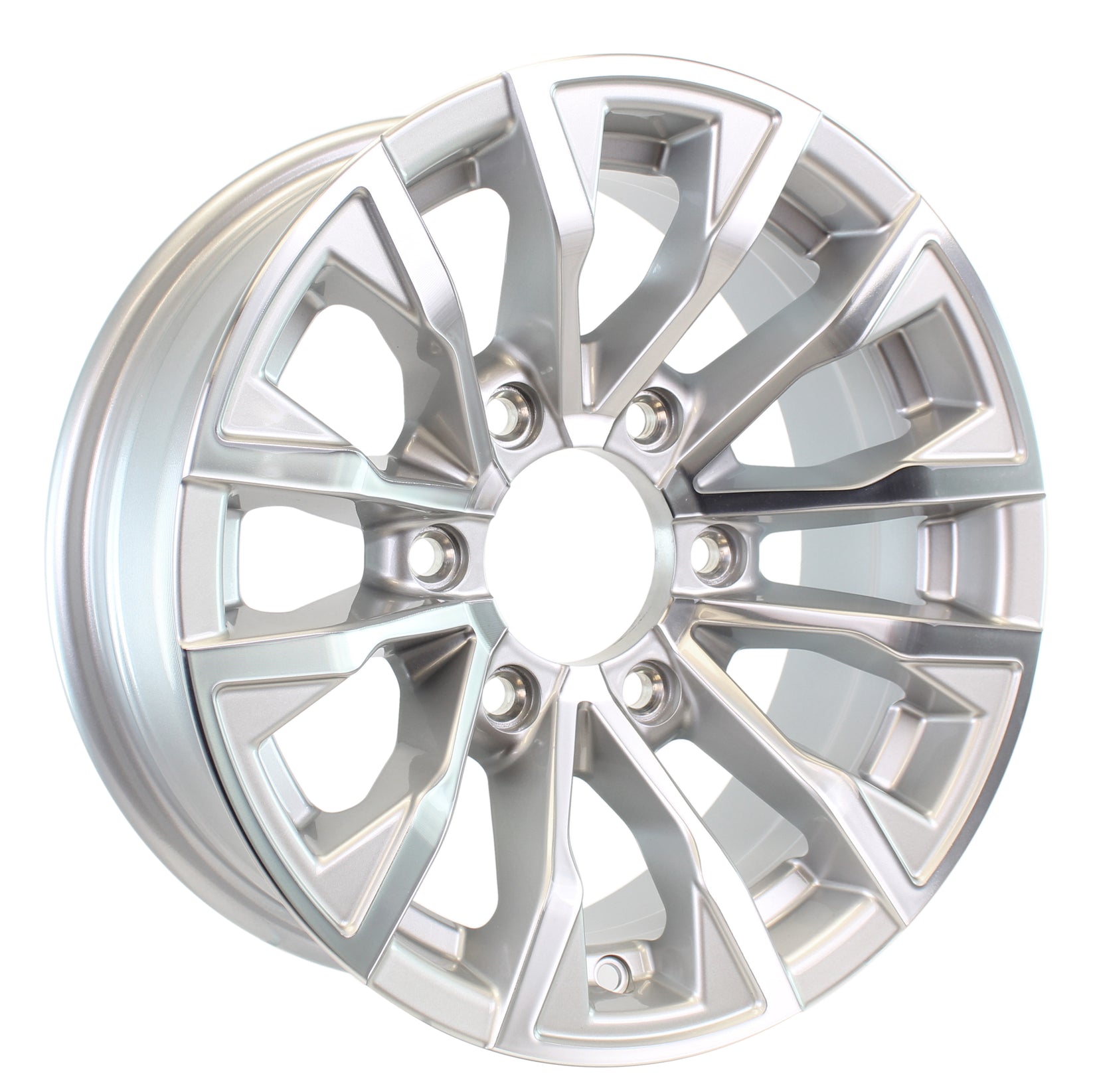 eCustomrim Aluminum Trailer Wheel 15X6 15 Inch Edge Silver 6 Lug On 5 ...