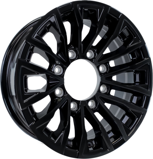 Aluminum Trailer Wheel 16X6 16 X 6 8 Lug 6.5 Center Edge Black Rim