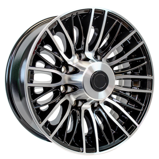 eCustomrim Aluminum Trailer Wheel 16X6 16 Inch Evolution Black 8 Lug On 6.5" Rim