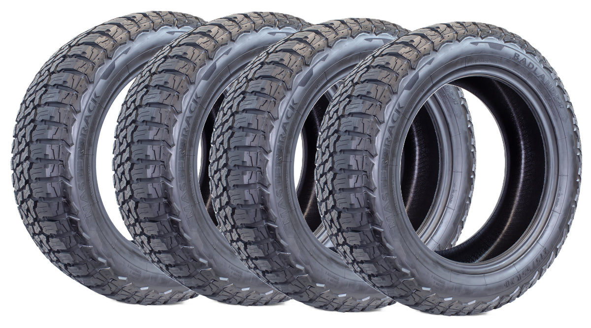 4-Pack Mastertrack 275/55R20 113T BADLANDS A/T All Terrain SUV Truck Tire