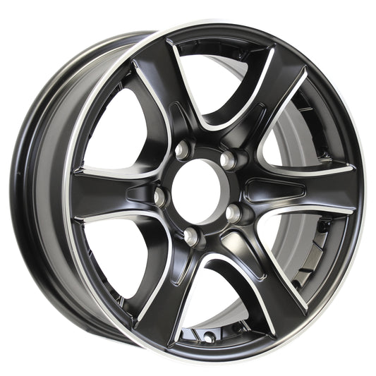 eCustomrim Aluminum Trailer Wheel 15X6 15 Inch Thoroughbred 5 Lug On 4.5" Rim
