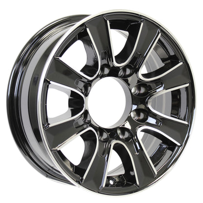 eCustomrim Aluminum Trailer Wheel 16X6 16" Thoroughbred 8 Lug On 6.5" Center Rim