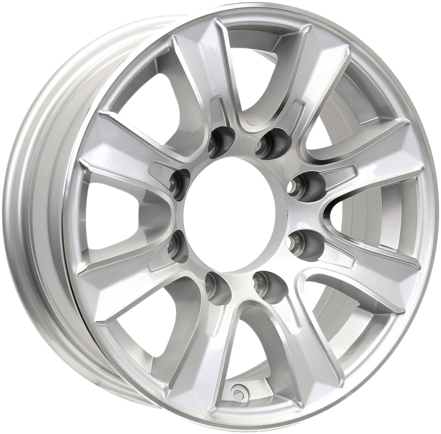 eCustomrim Aluminum Trailer Wheel 16X6 16 X 6 8 Lug Thoroughbred Silver Rim