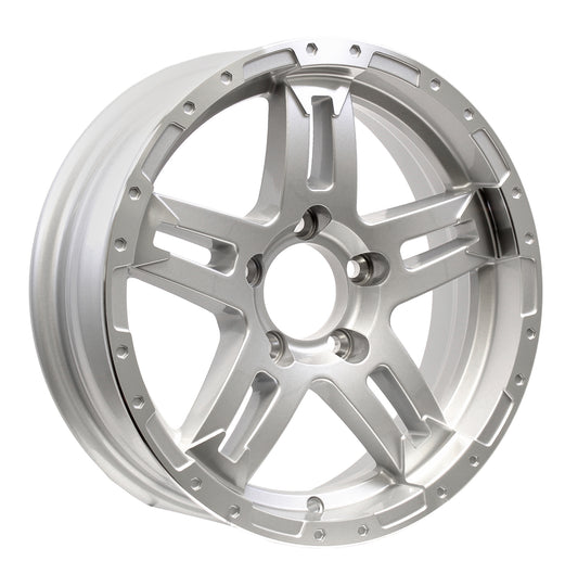 Aluminum Trailer Wheel 12X4 12 Inch Rim Silver Machined 5 Lug PDTU24545SM