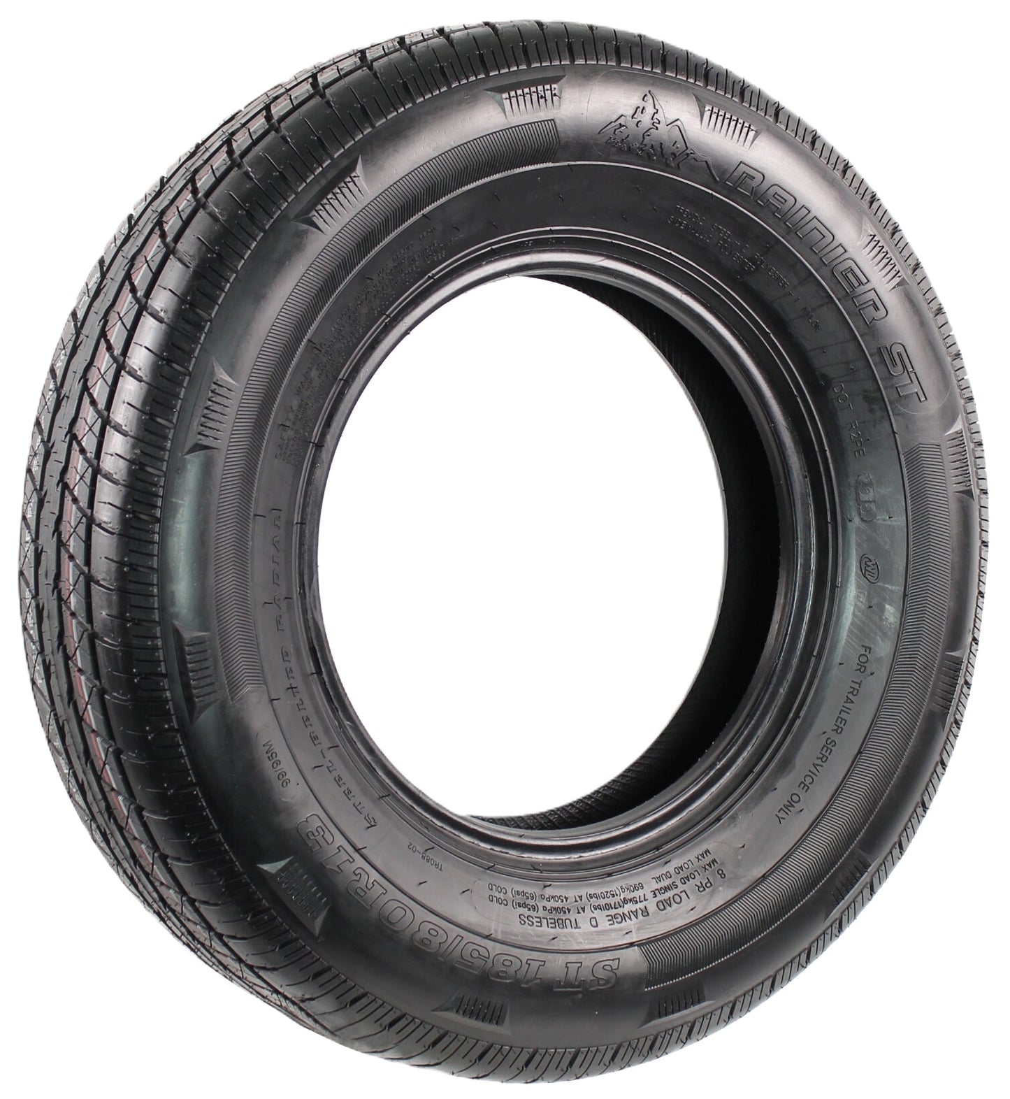 eCustomrim ST185/80R13 DEEP TREAD Steel Belted Radial Trailer Tire Load D