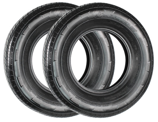 Two Rainier Radial Trailer Tires ST225/75R15 Load Range D 2540# 225/75 R 15 Tire