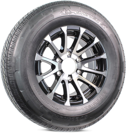 eCustomrim Radial Trailer Tire Rim ST225/75R15 LRD 6 Lug Aluminum T07 Black