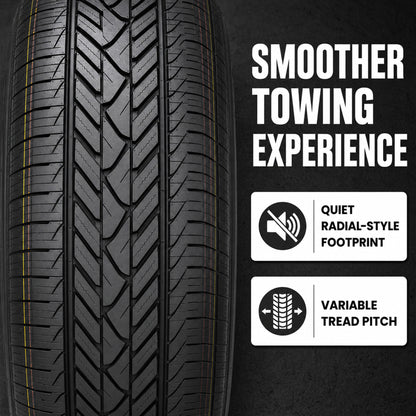 Trailer Tire Rim Assembly 4.80-12 480-12 12 Inch 5 Lug Aluminum Black T07 Wheel