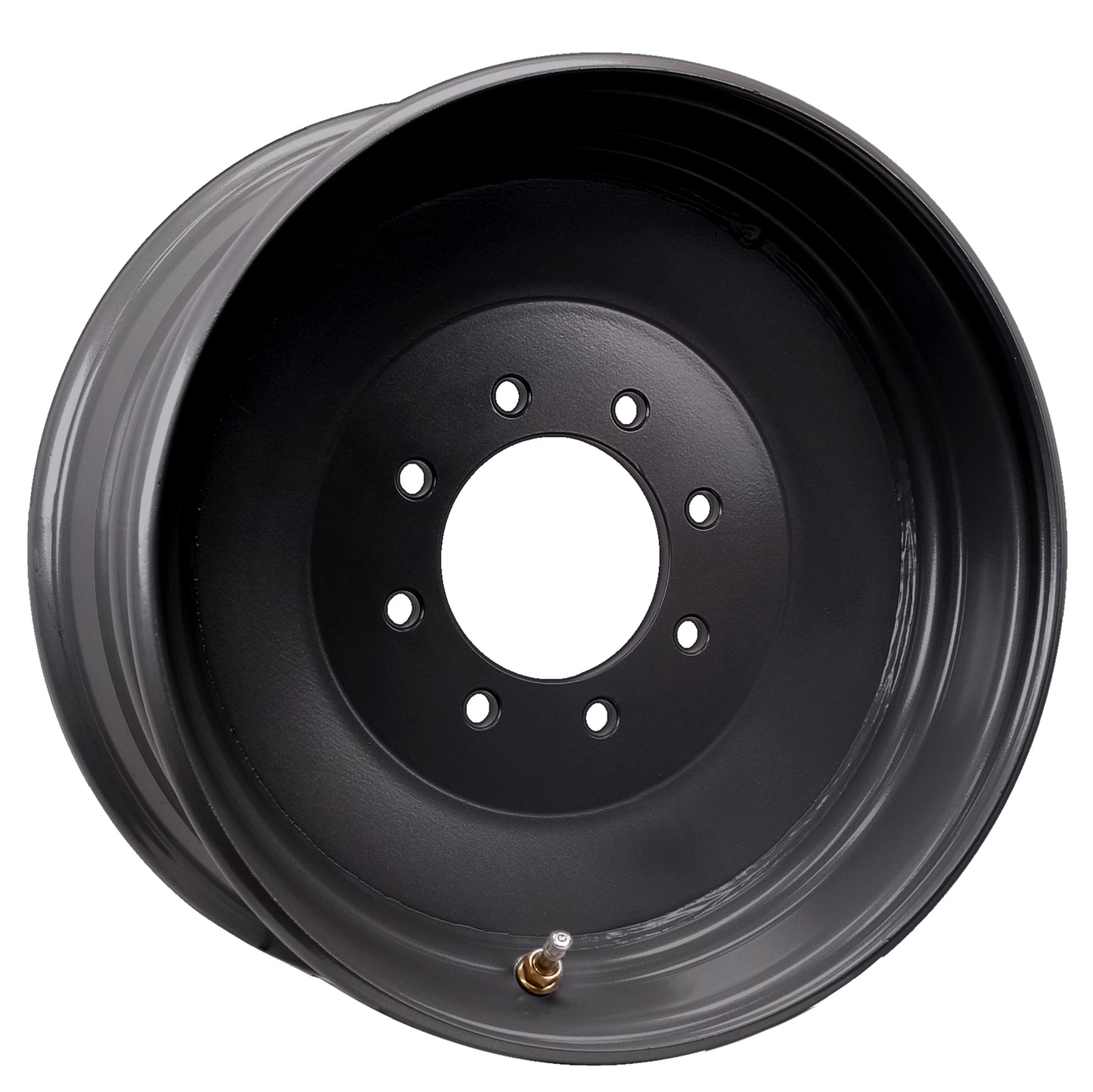 eCustomrim Trailer Wheel 17.5X6.75 Hub Centric 8 Lug 8-6.5 Black Solid Rim