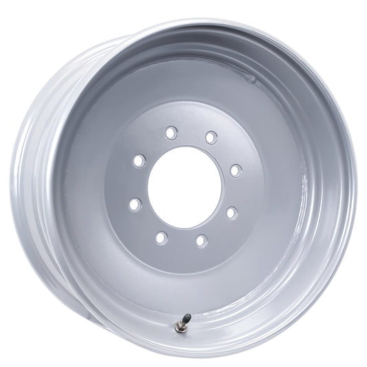 eCustomrim Trailer Wheel 17.5X6.75 Hub Centric 8 Lug 8-6.5 Silver Solid Rim