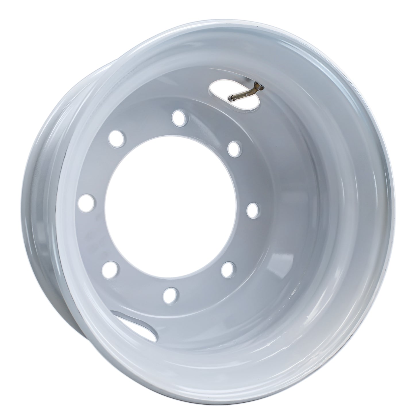 eCustomrim Trailer Wheel 17.5X6.75 Hub Centric 8 Lug 275mm Center White Dual Rim