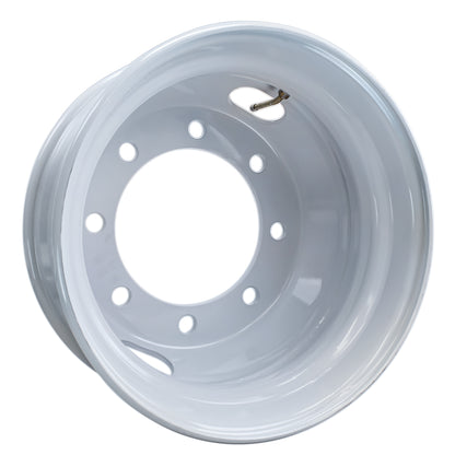 eCustomrim Trailer Wheel 17.5X6.75 Hub Centric 8 Lug 275mm Center White Dual Rim