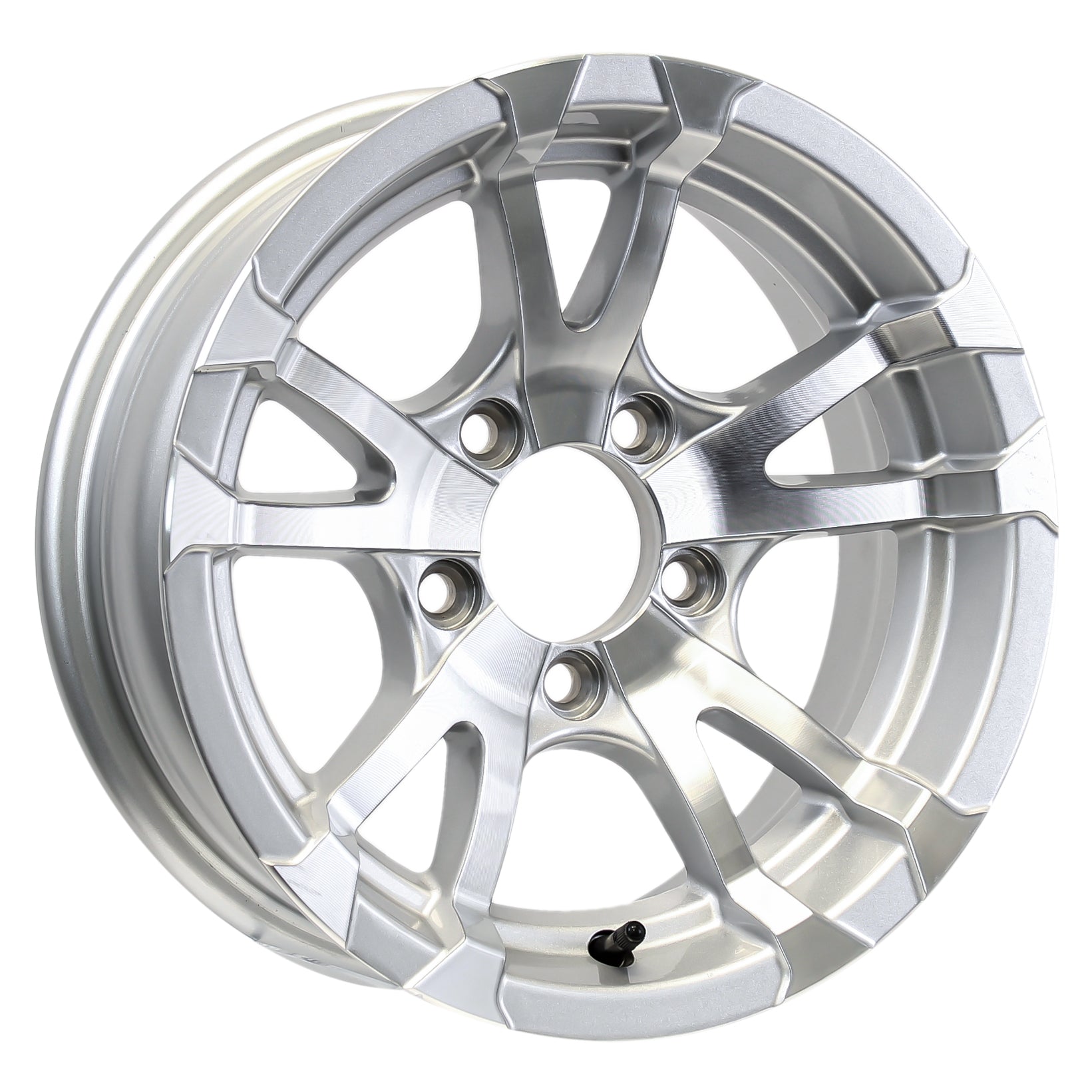 Aluminum Trailer Wheel 13X5 13 X 5 5 Lug 4.5 Center Avalanche Silver R ...