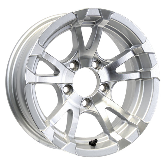Aluminum Trailer Wheel 13X5 13 X 5 5 Lug 4.5 Center Avalanche Silver Rim