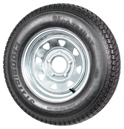 Trailer Tire On Rim ST175/80D13 175/80 D 13 Load C 5 Lug Galvanized Spoke Wheel