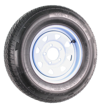 eCustomrim Mounted Radial Trailer Tire Rim ST175/80R13 LRC 5 Lug White Spoke