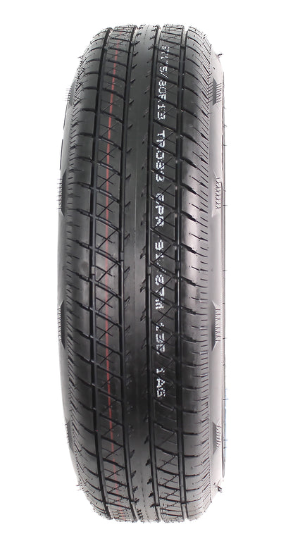 eCustomrim Radial Trailer Tire Rim ST175/80R13 175/80R-13 5 Lug White Spoke