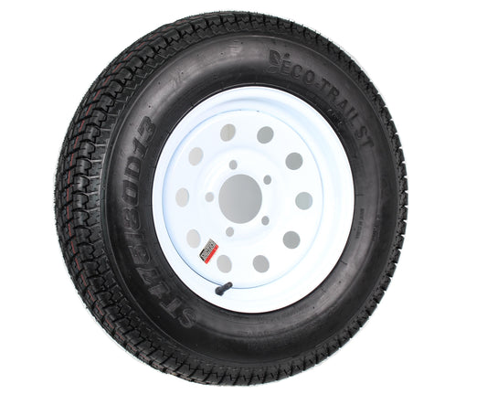 Trailer Tire Rim ST175/80D13 175/80 D 13 B78-13 LRC 5 Lug Wheel White Modular