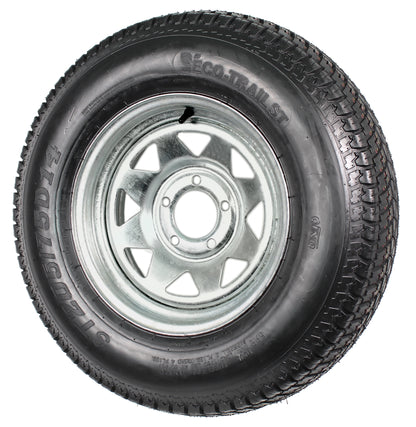 Trailer Tire On Rim ST205/75D14 2057514 F78-14 LRC 5 Lug Galvanized Spoke Wheel