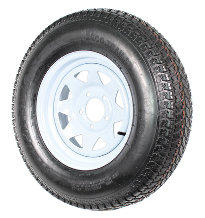 Trailer Tire Rim ST205/75D14 2057514 F78-14 14 in. LRC 5 Lug White Spoke Wheel