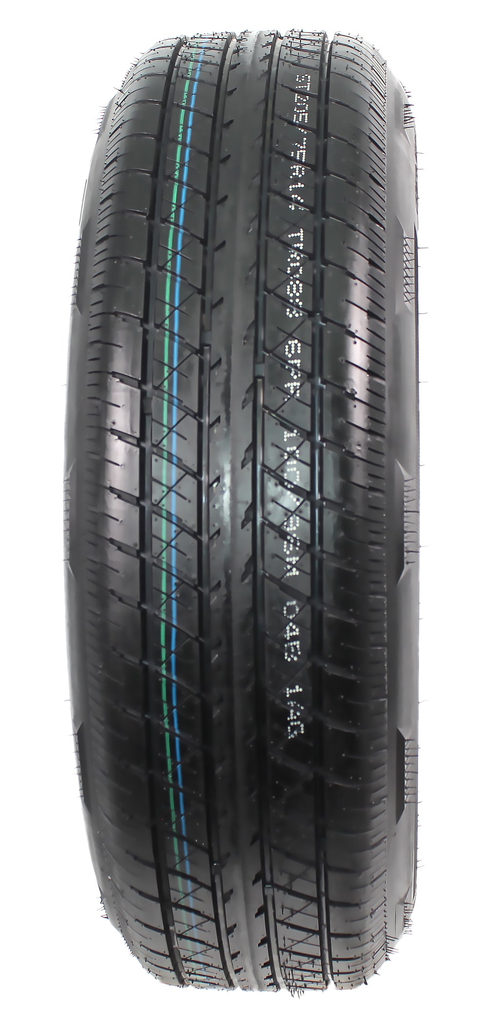 Radial Trailer Tire On Silver Rim ST205/75R14 LRC 5 Lug On 4.5 Spoke Wheel