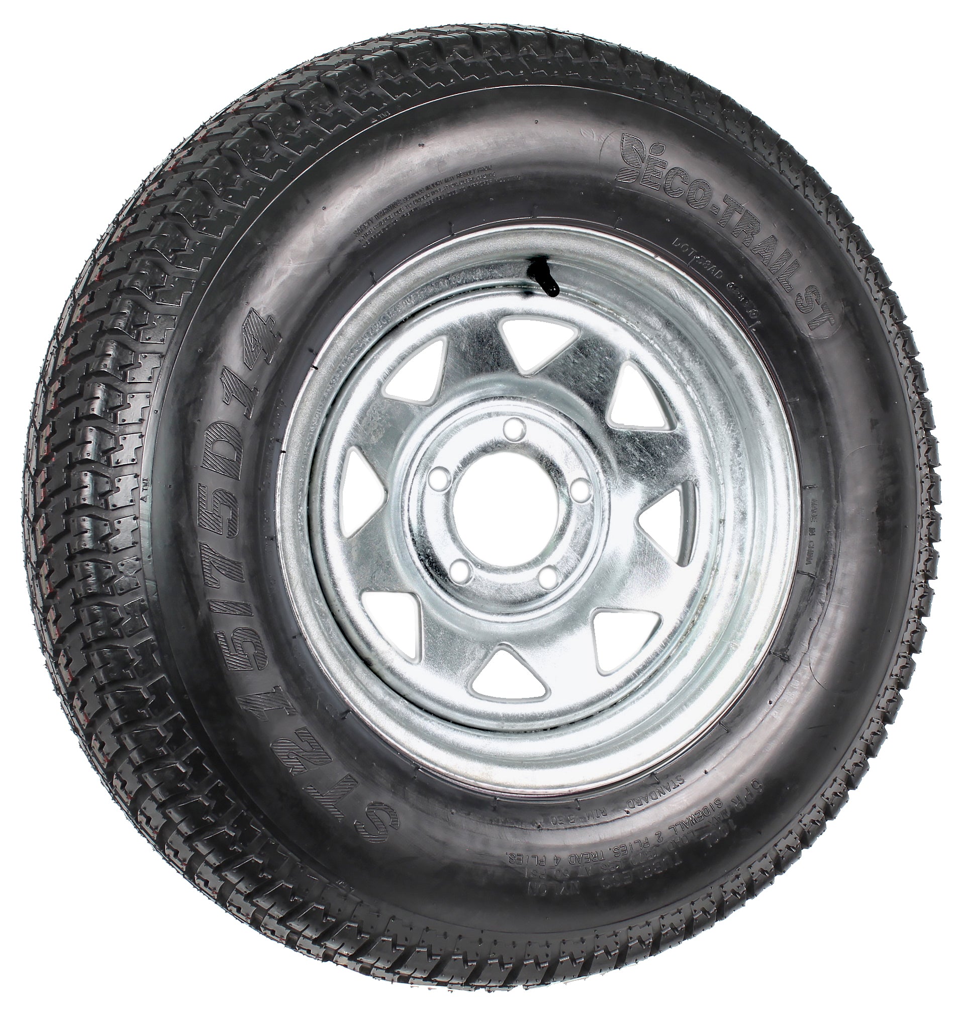 eCustomrim Trailer Tire Rim ST215/75D14 14 in. LRC 5 Lug Galvanized Sp ...