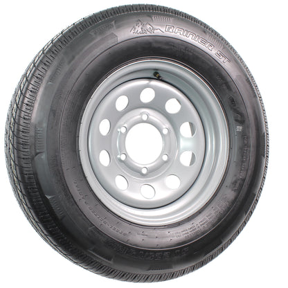 Radial Trailer Tire Rim ST225/75R15 225/75-15 15 LRD 6 Lug Silver Modular Wheel