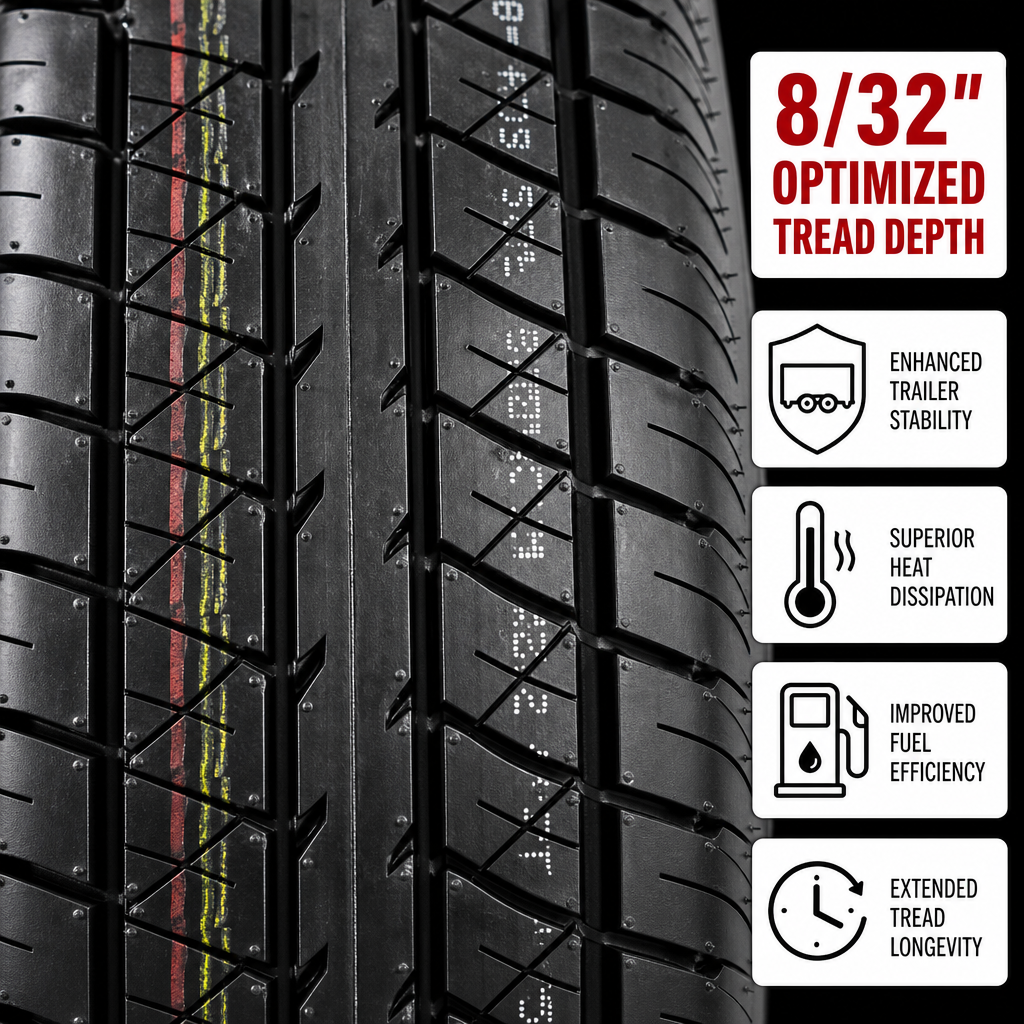 2-Pack Radial Trailer Tire ST205/75R14 Load D 14 In 5 Lug T07 Black Aluminum Rim