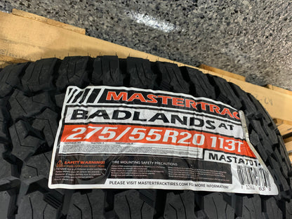 4-Pack Mastertrack 275/55R20 113T BADLANDS A/T All Terrain SUV Truck Tire