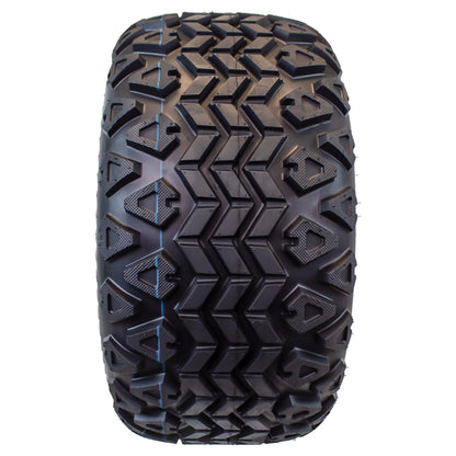 eCustomrim 4-Pk 20X10.00-10 Golf Cart ATV Offroad Tire 10X7 Gloss Silver Rim B7